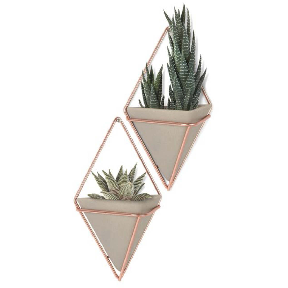trigg hanging planter Trigg Small Wall Vessel set/2 Concrete-Copper – PIEX