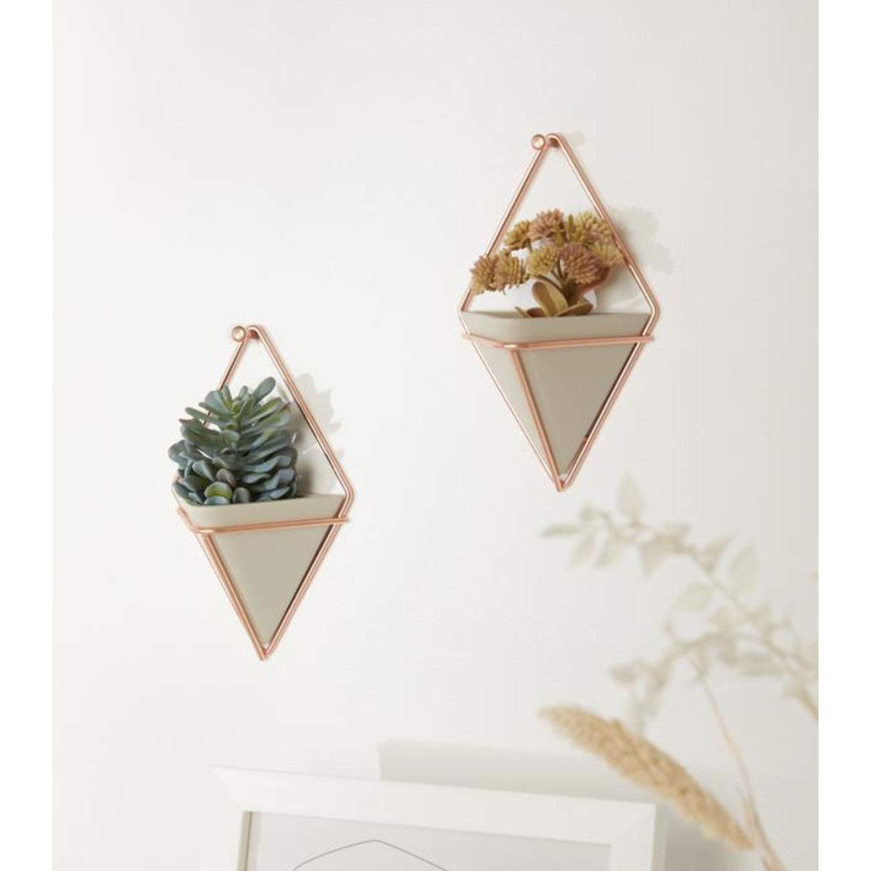 Trigg Small Wall Vessel set/2 Concrete-Copper