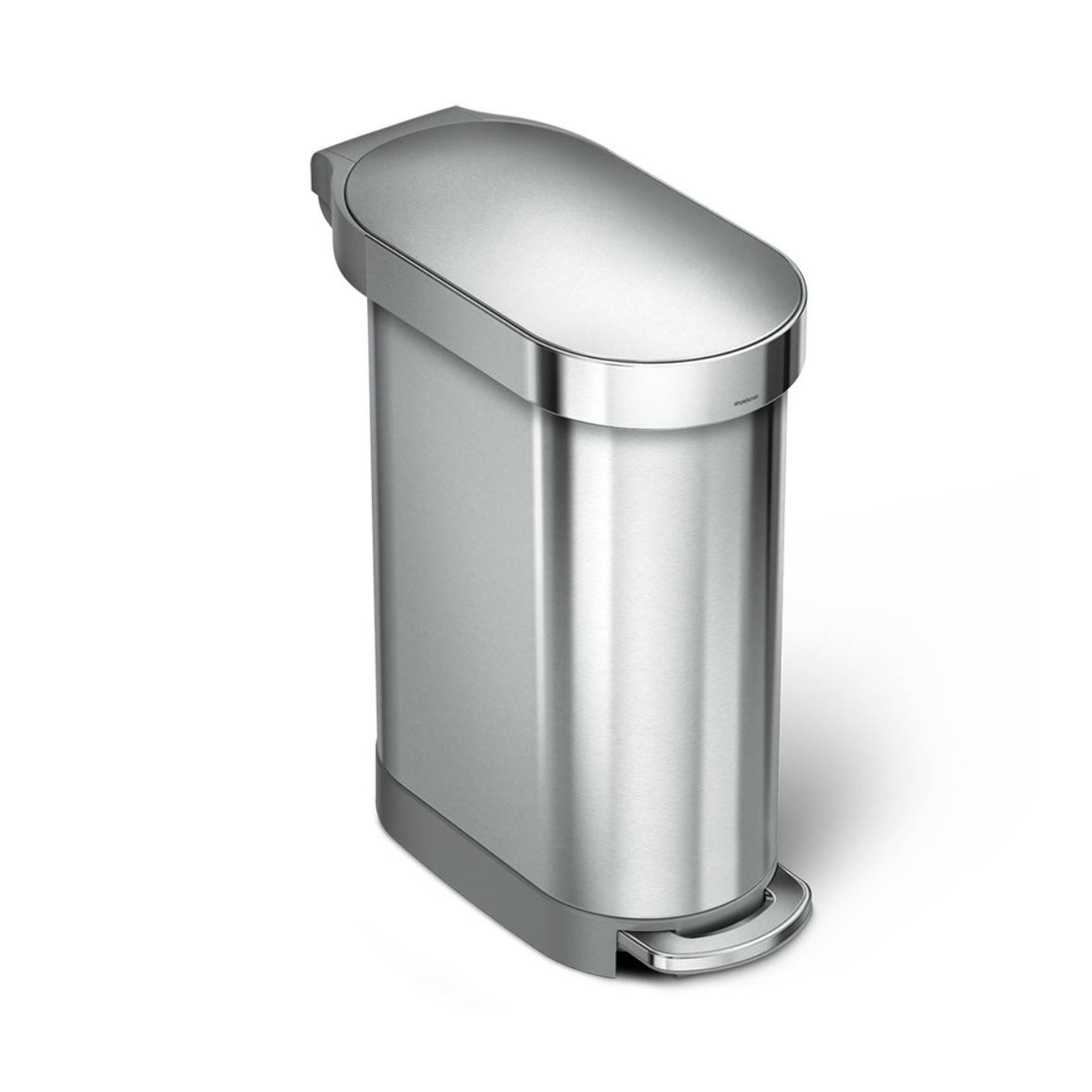 45L Slim Step Can Brushed Stainless Steel with Liner Rim