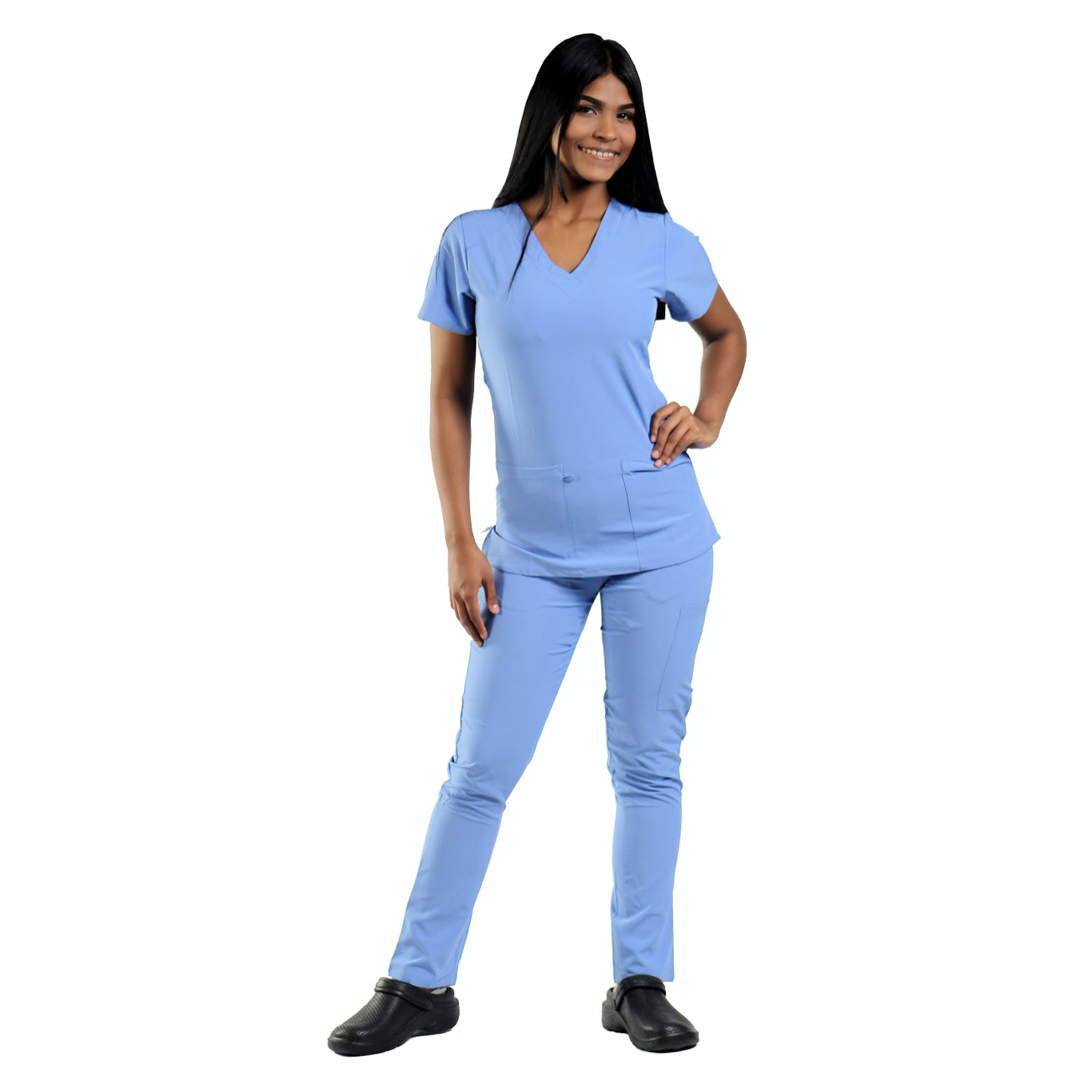 UNIFORME STRECH CELESTE MODELO JOGGER (SLIM FIT) 2