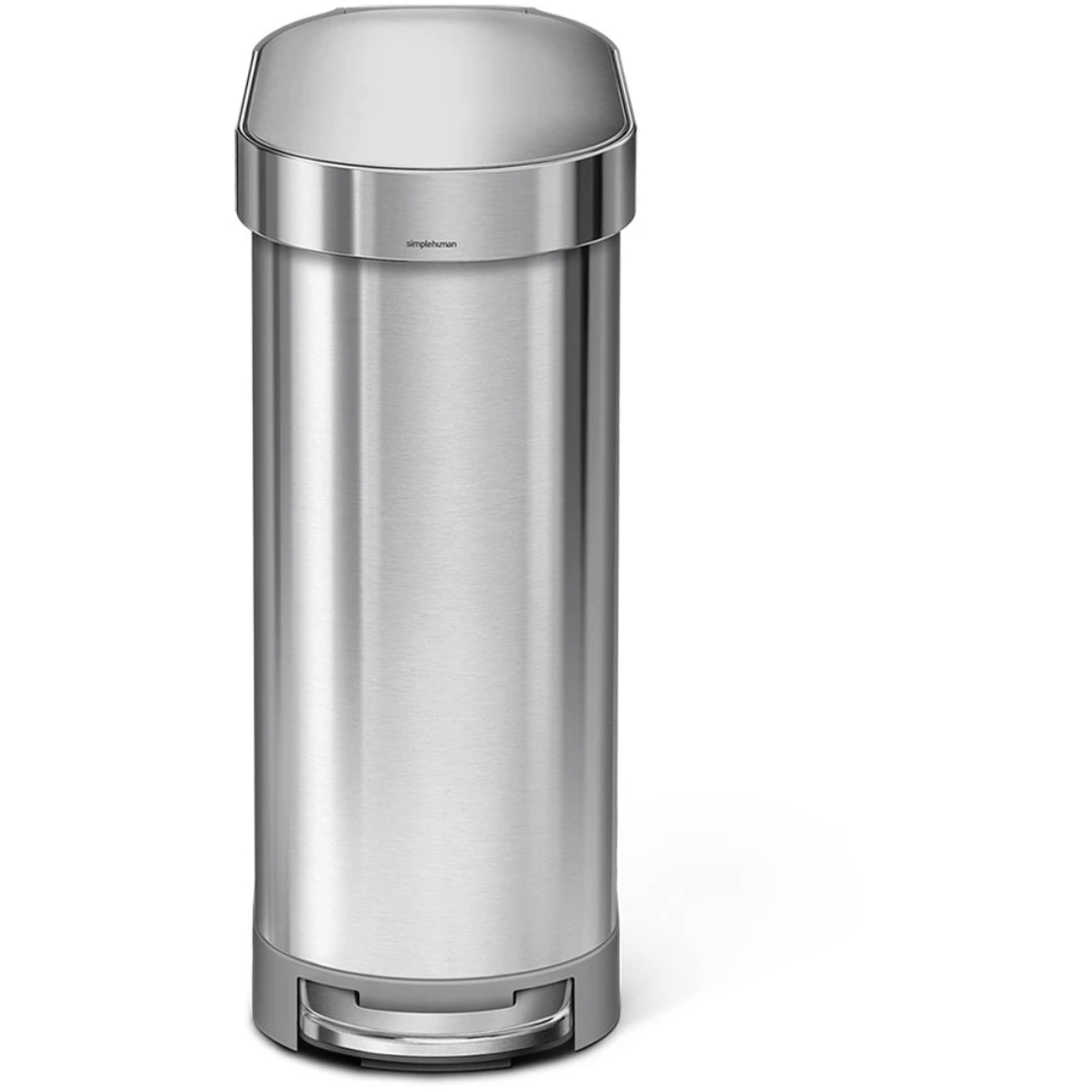 45L Slim Step Can Brushed Stainless Steel with Liner Rim