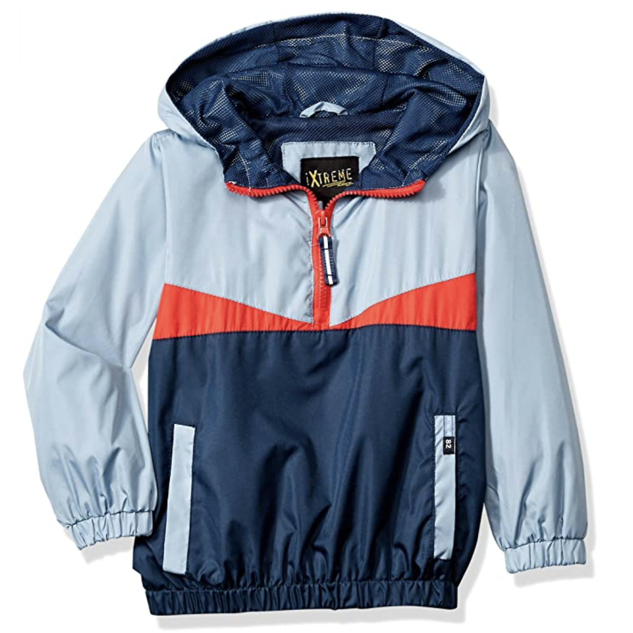 Chaqueta de lluvia Gris con Azul