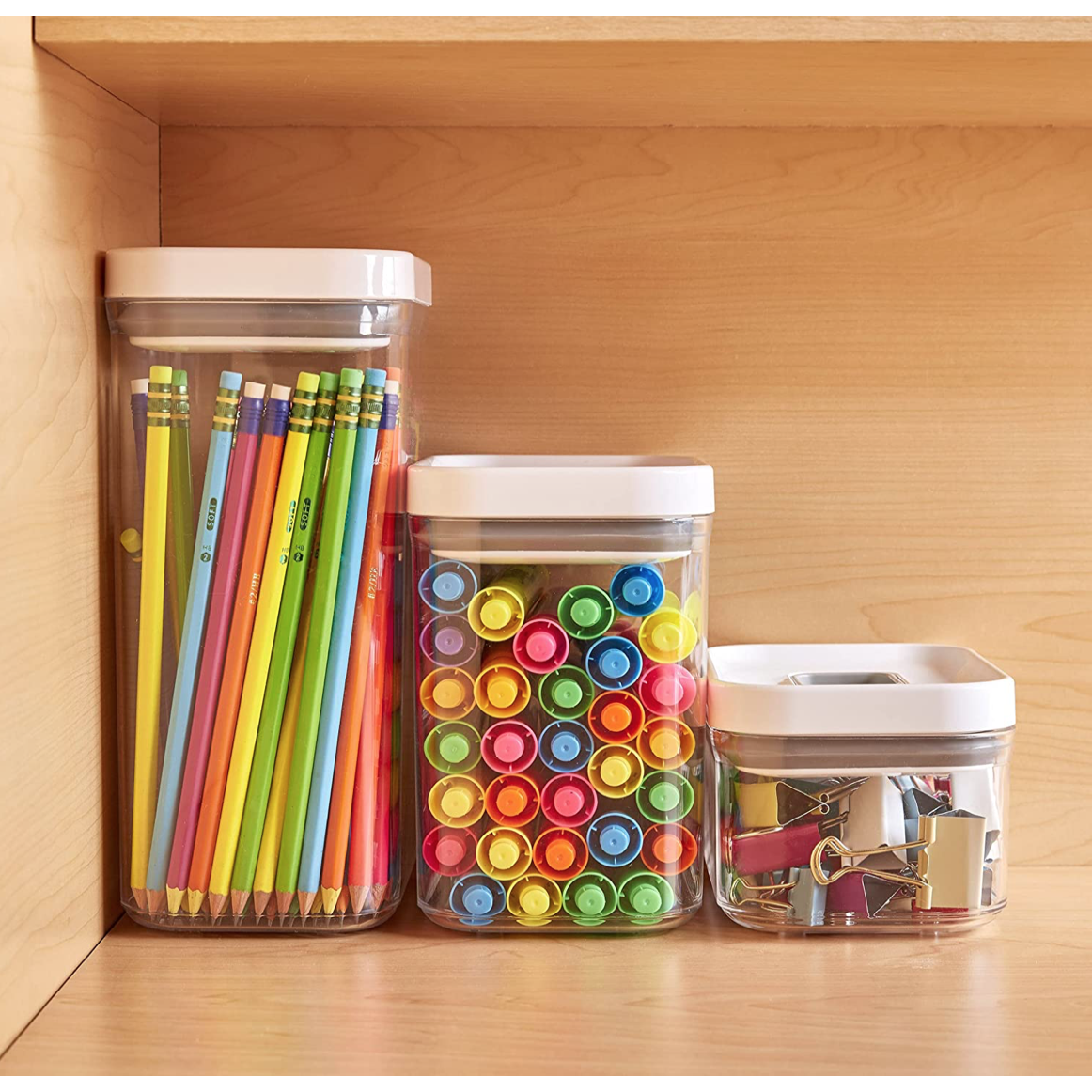 Set of 3 Rectangular Clear Storage Containers