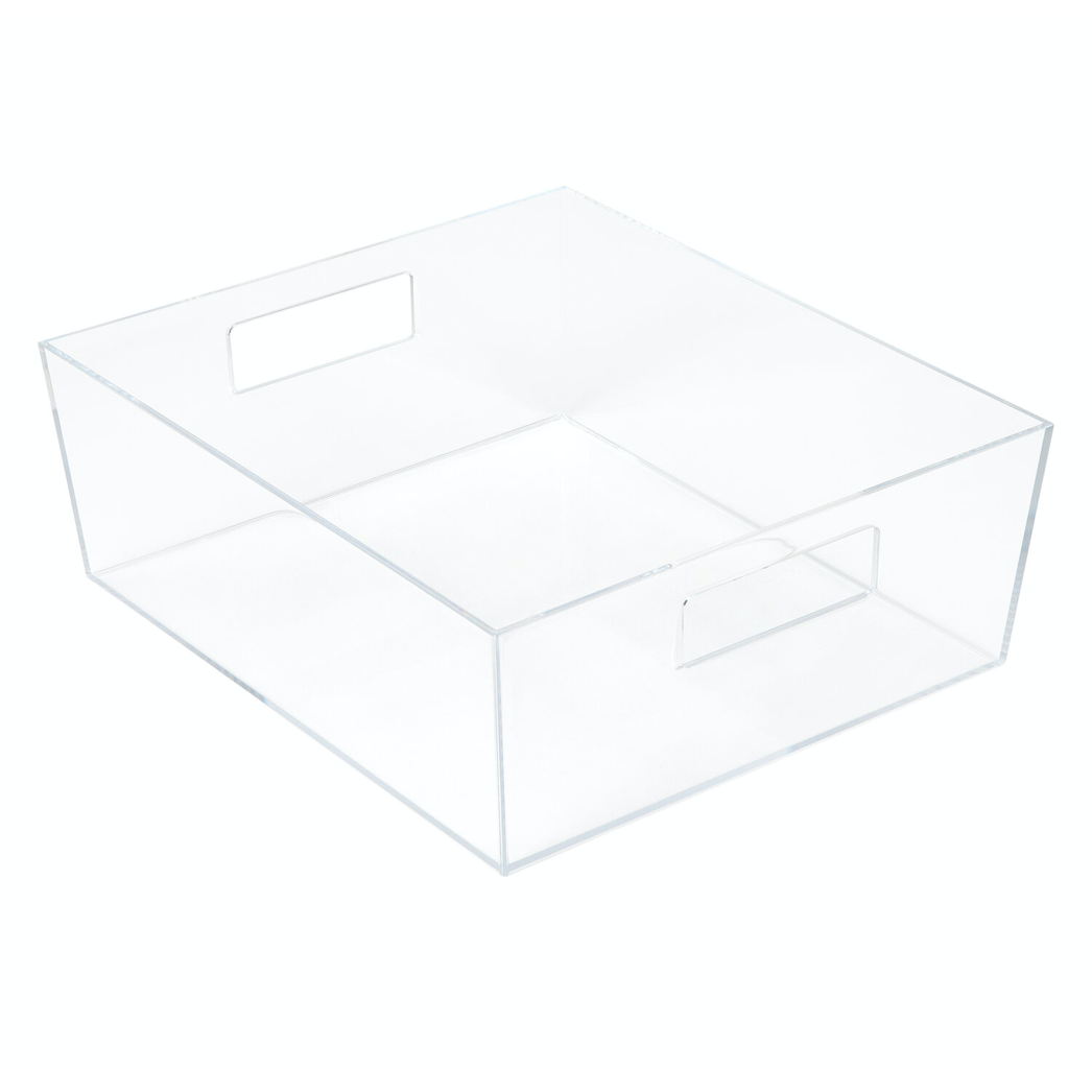 Set of 2 Clear Shallow totes