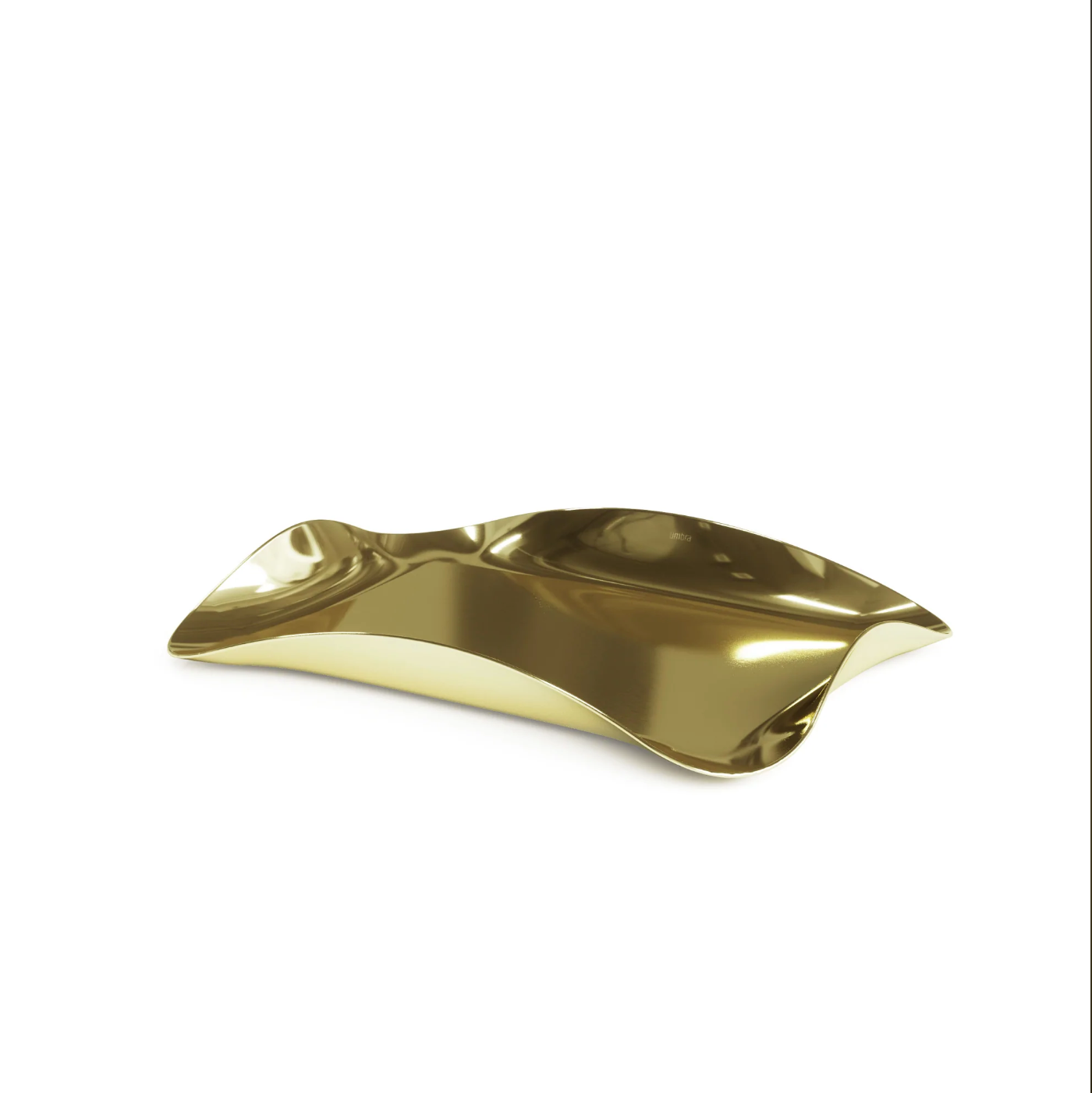 METALLIC WAVE TRAY BRASS