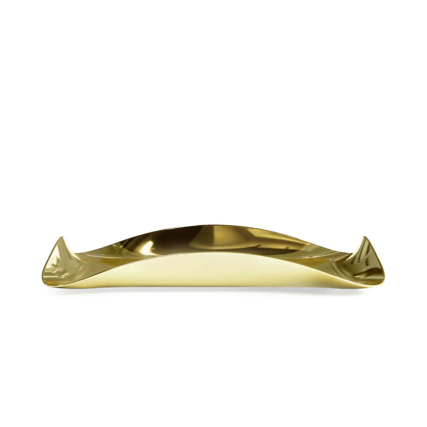 METALLIC WAVE TRAY BRASS