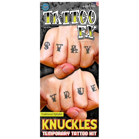 Character tattoos Knuckles - Alphabet