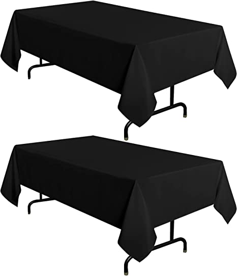 Fabric Table Cloth Black 56" x 110" Rectangle