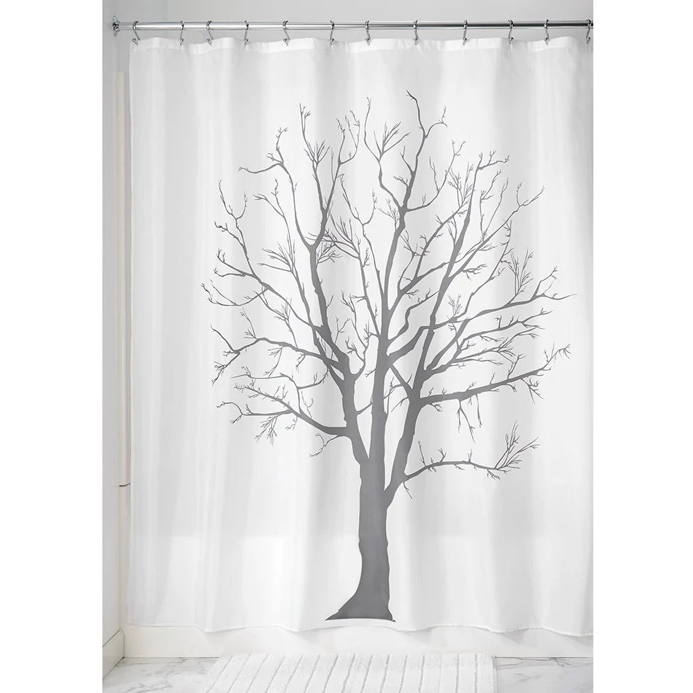 Tree Shower Curtain Charcoal