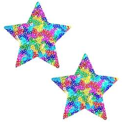 Multicolor Sparkle Sequin Star Nipple Cover