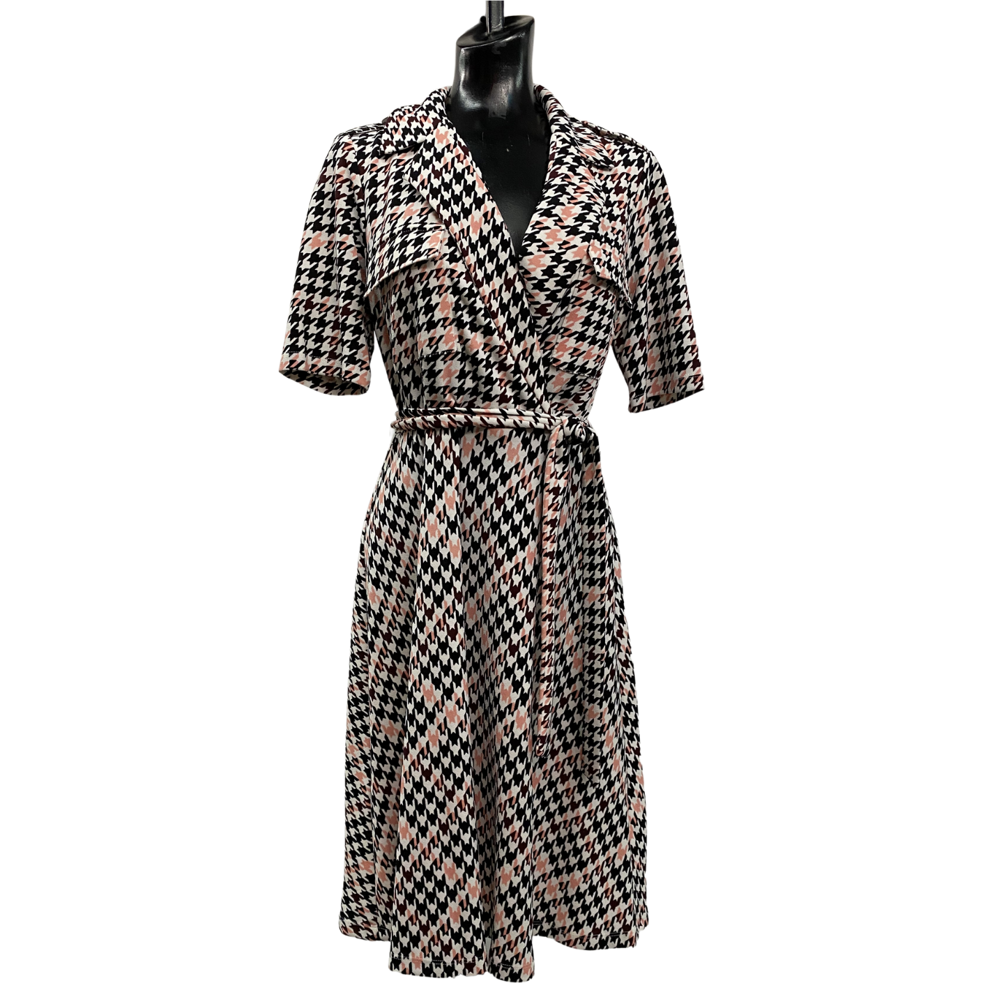 Vestido Blanco/Negro/Salmon