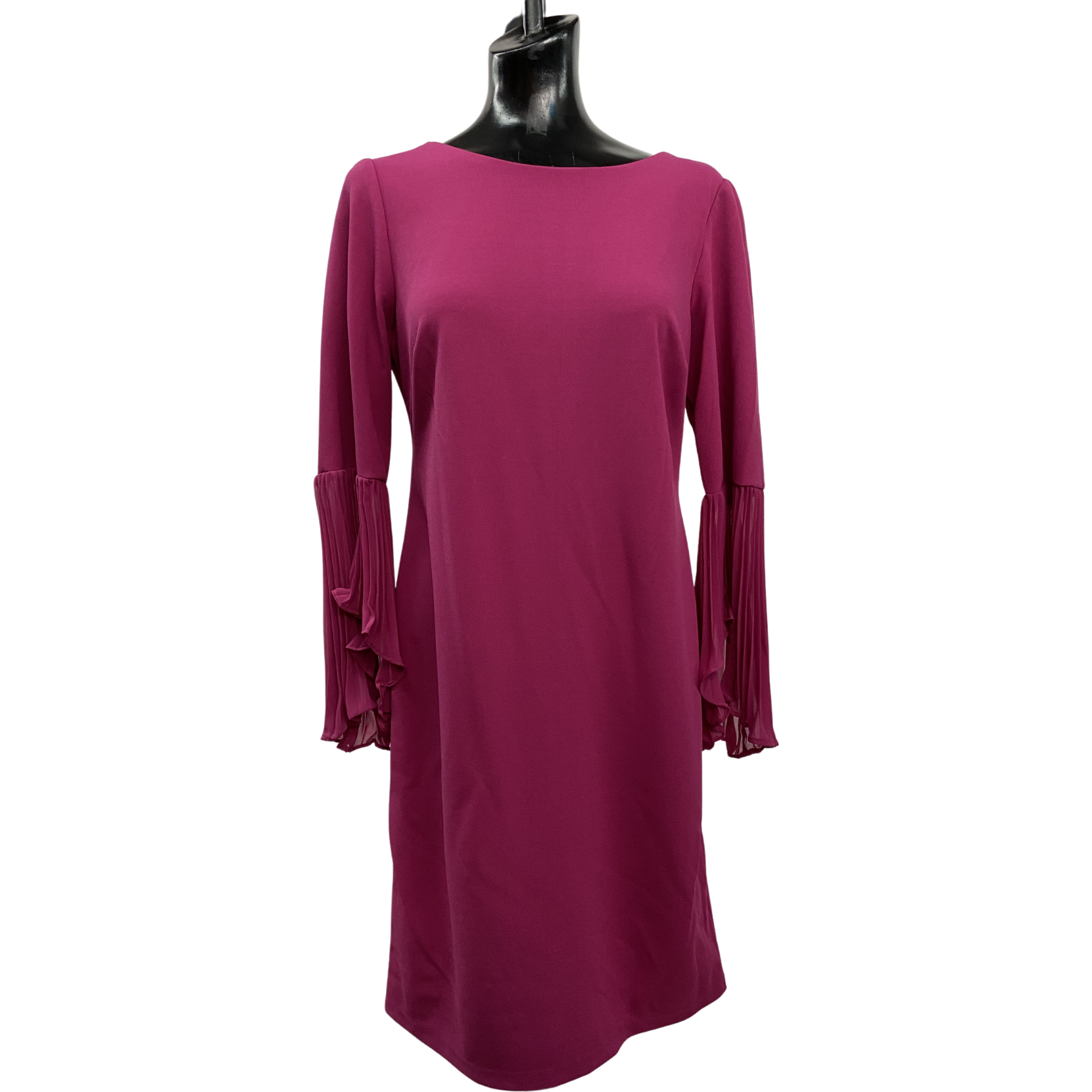 Vestido Fucsia con circulos blancos