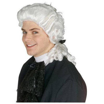 WHITE COLONIAL MAN WIG