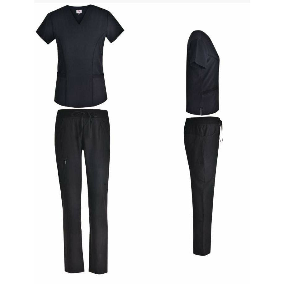 V Neck two pocket Black Uniform 1119