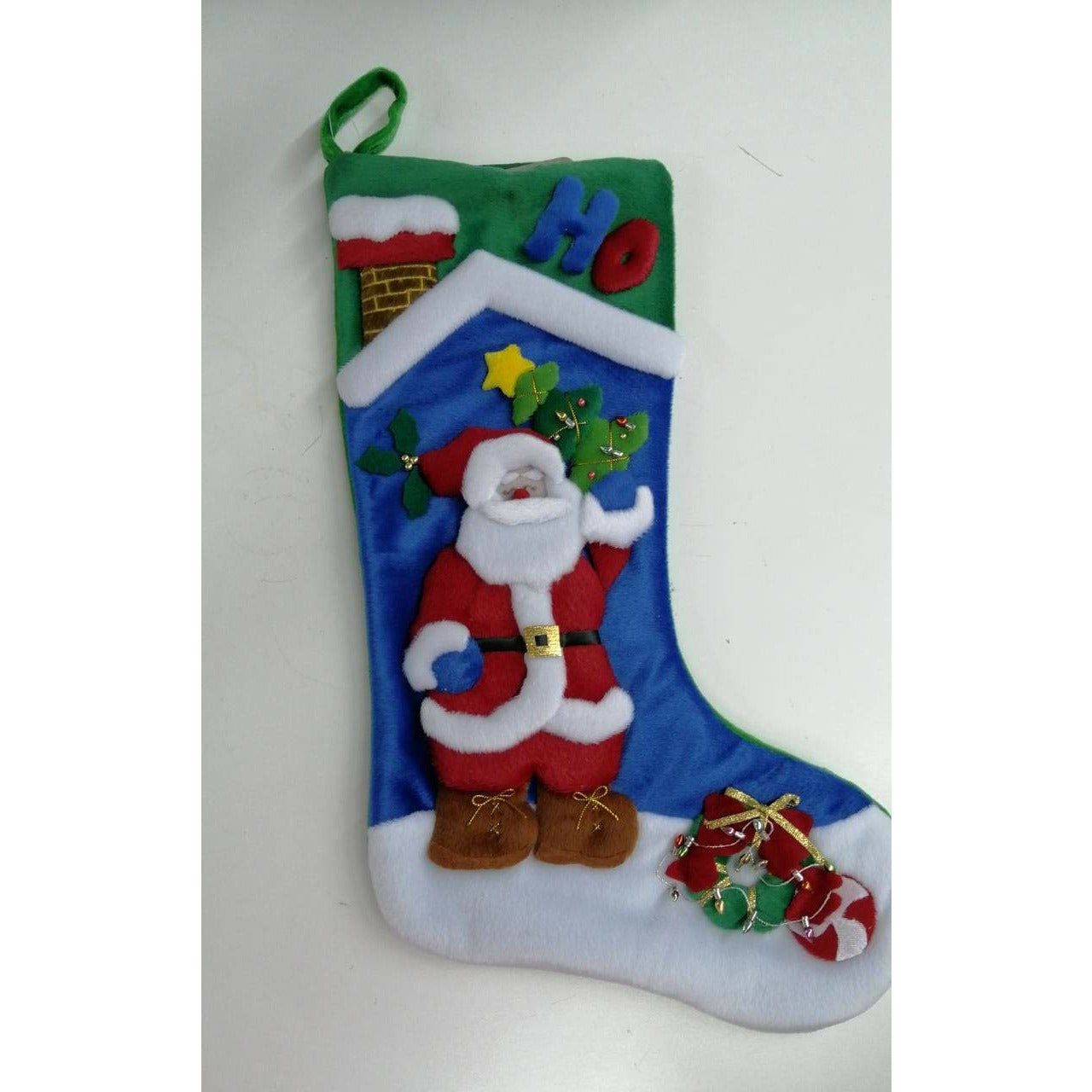 Plush Christmas socks decor