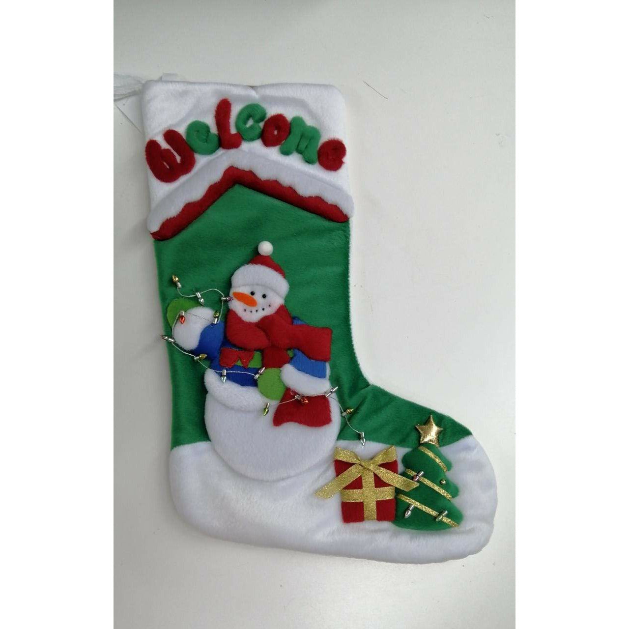 Plush Christmas socks decor