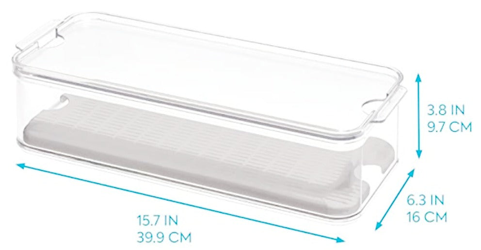 Produce Bin Clear with Drainage Tray