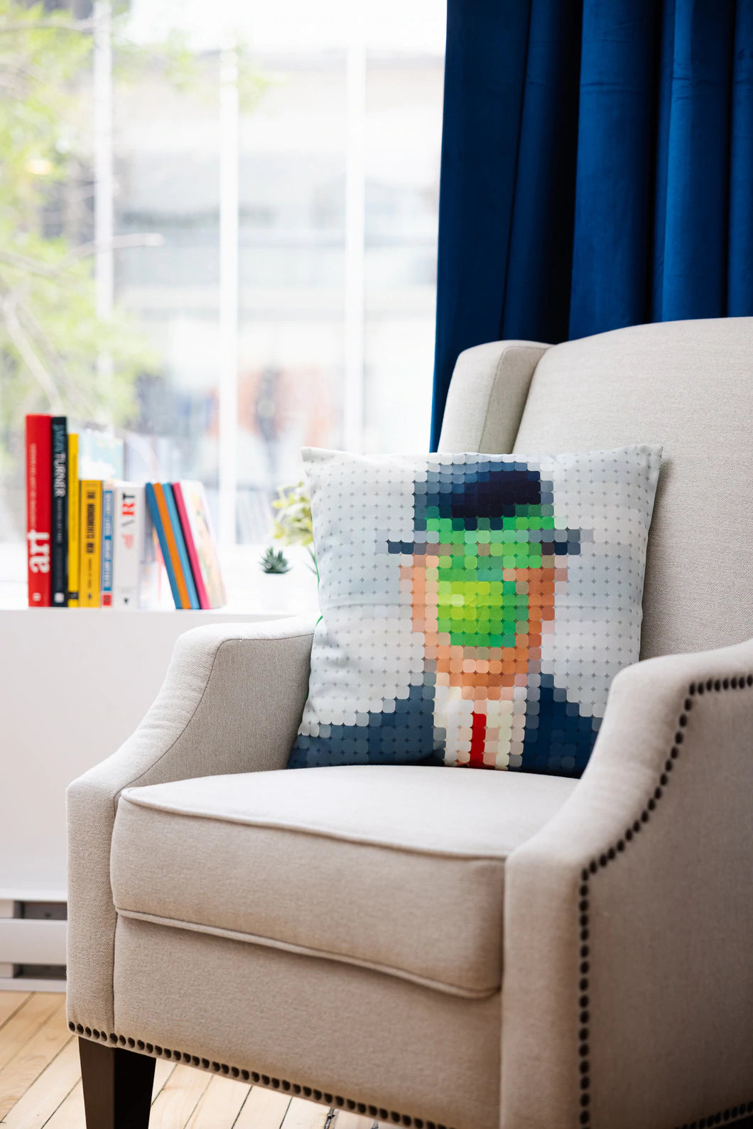 Funda para Cojín - Pixel Art René Magritte