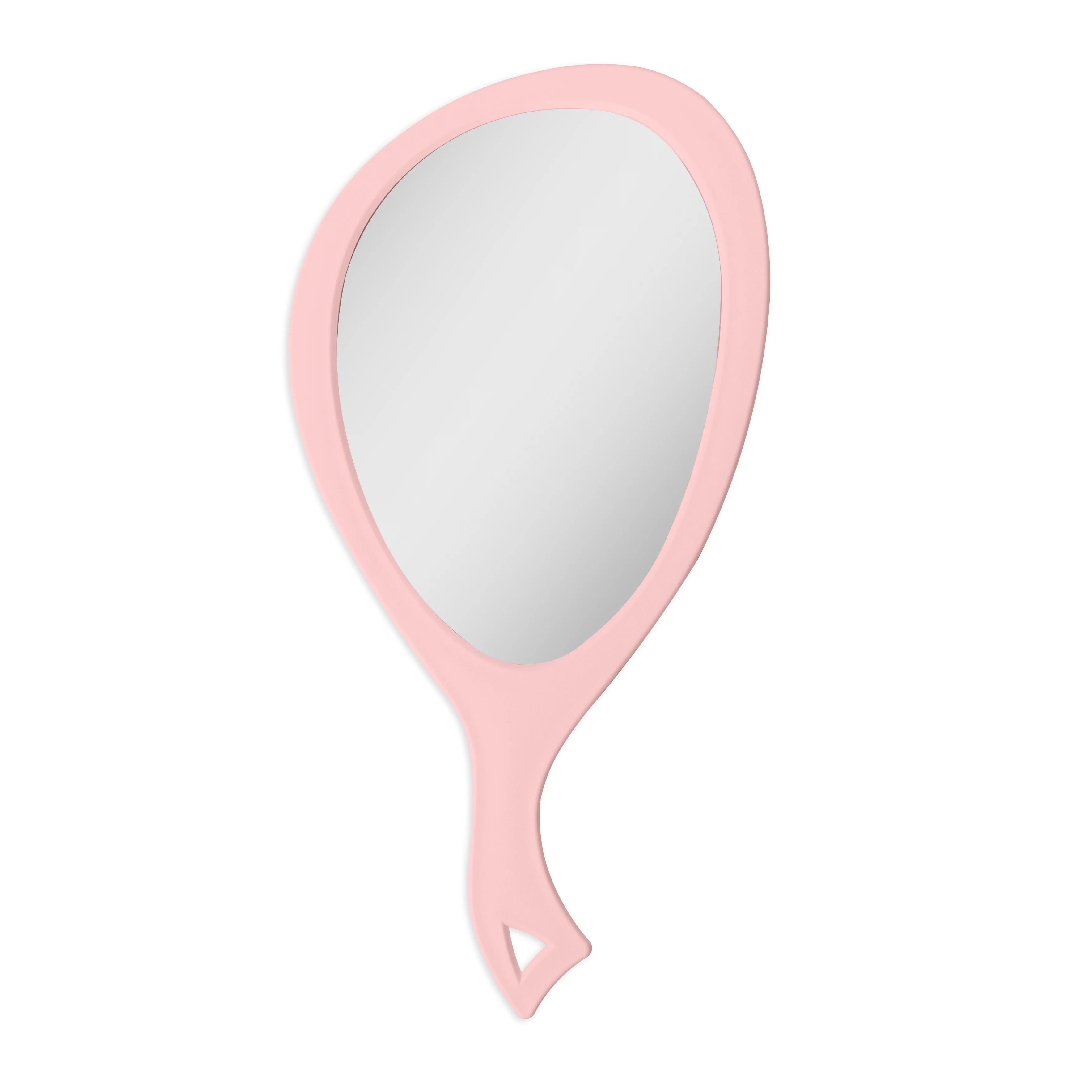 Teardrop Oval Hand Mirror 1X Rose