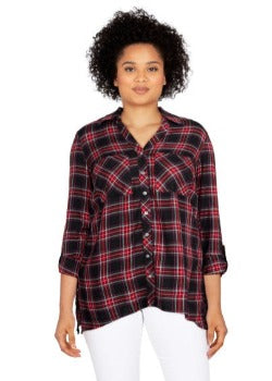 BLOUSE BLACK MULTI - RUBY RD