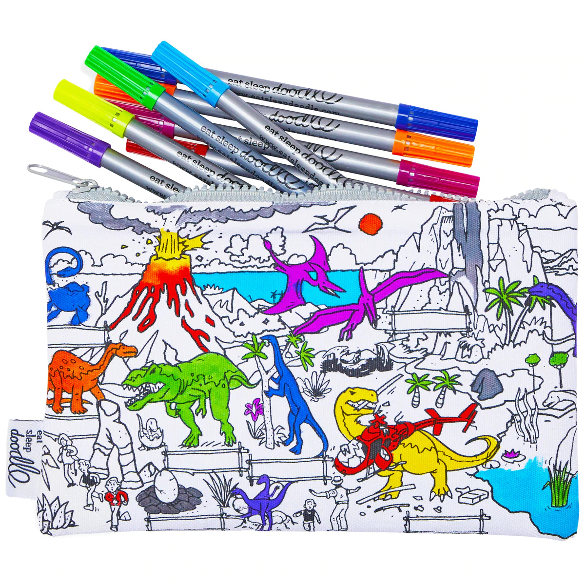 The doodle pencilcase-Dinosaur