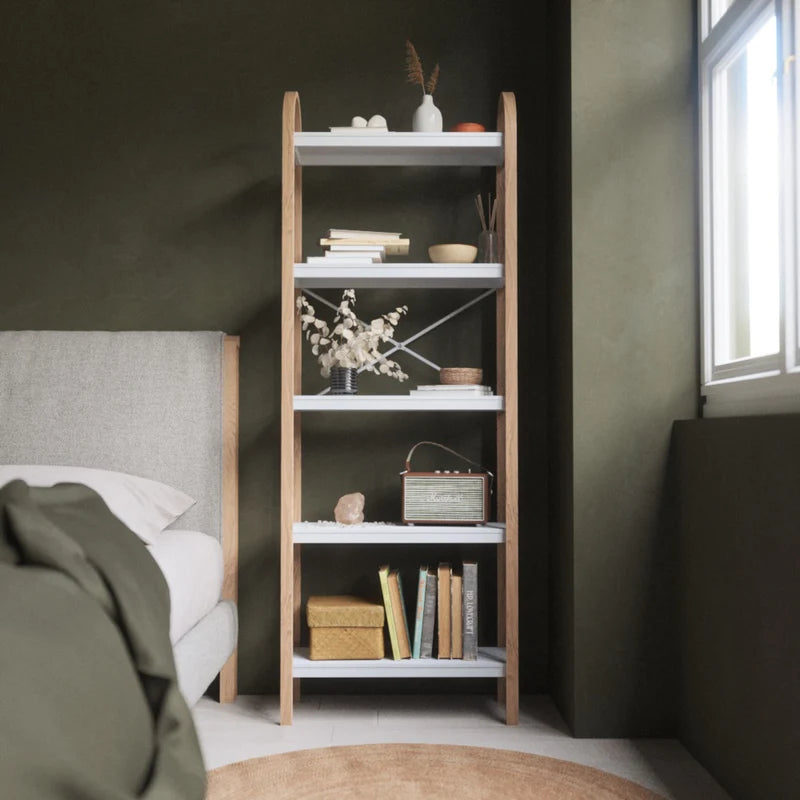 Bellwood Freestand Shelf 5 Tier White/Natural