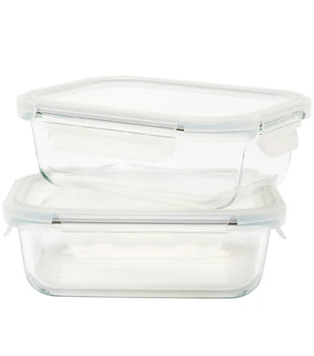 Glass Food Storage Rectangle - 29oz - Set 2