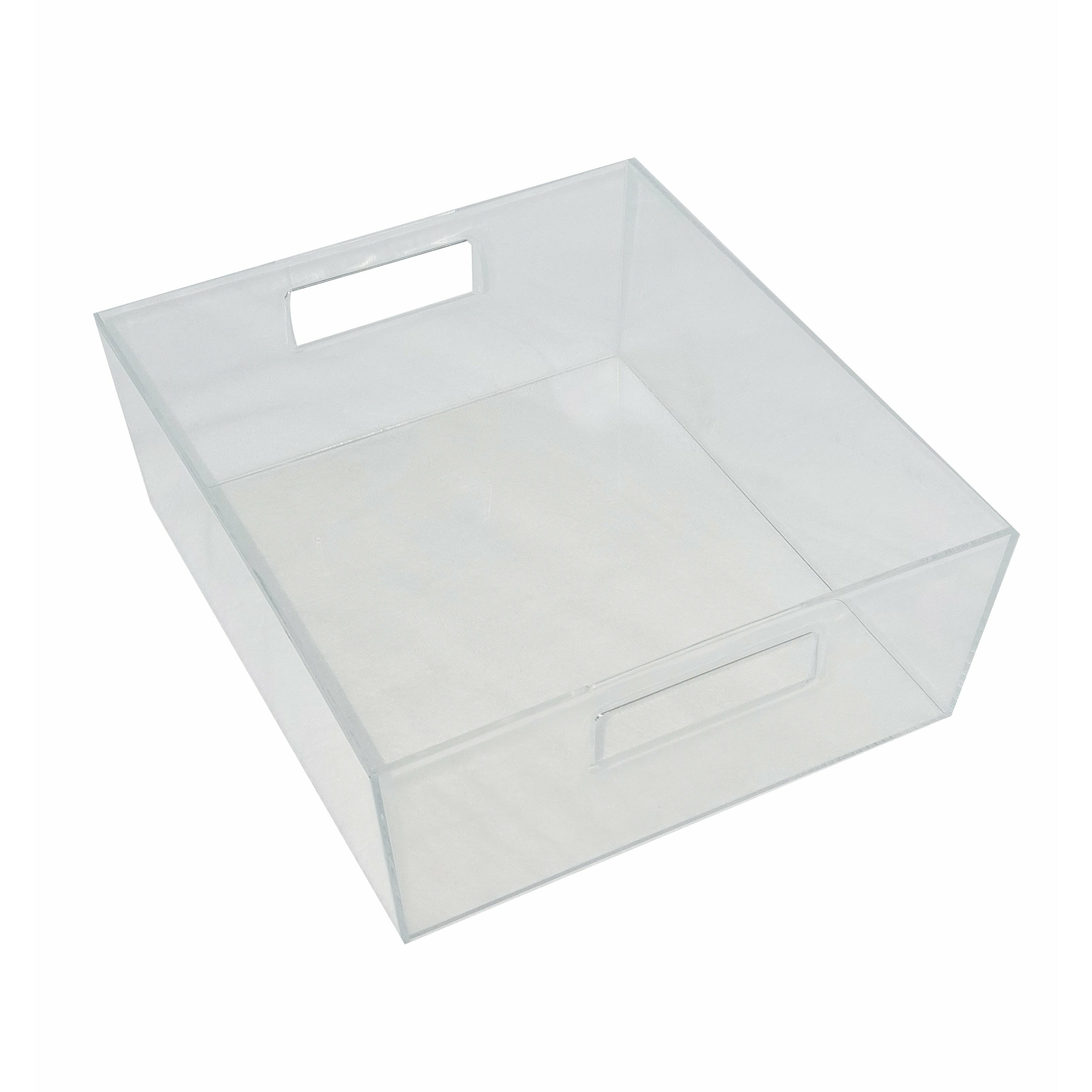 Set of 2 Clear Shallow totes