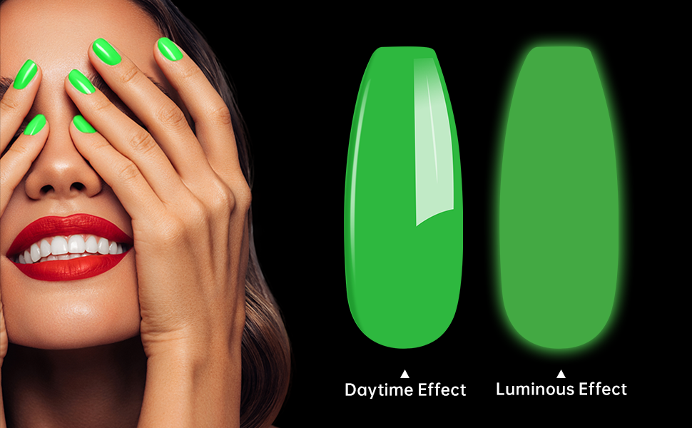 Uv Nail Polish Paint Glow Green