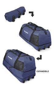 Bolso Enrollable Con Ruedas Challenger - Azul