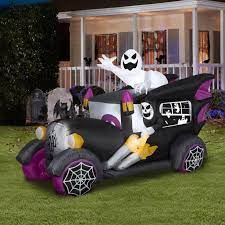 Airblown Black Vintage Hearse LG Scene