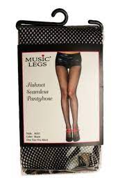 Music Legs Pantyhose Black