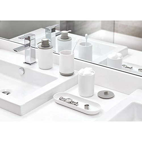 Cade Bath Accessories Set/4 White & Gray