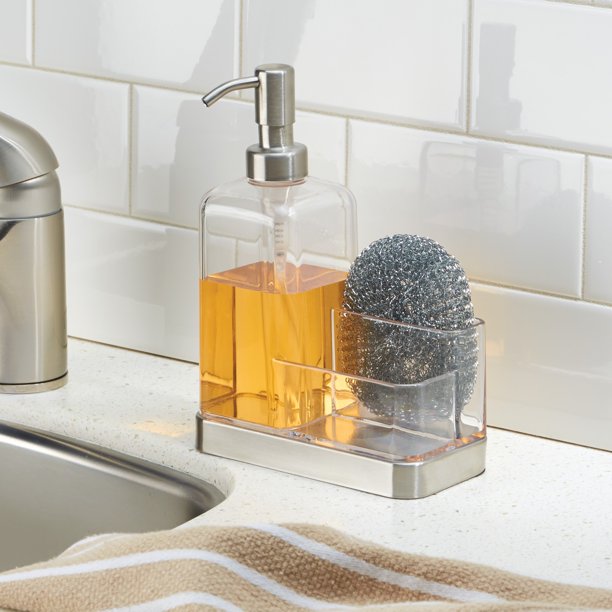 Forma 2 Soap & Sponge Caddy Clear/Brushed SS