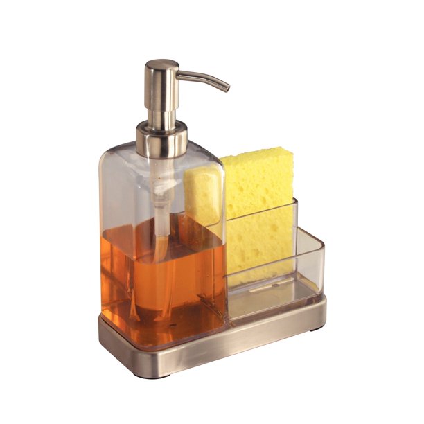 Forma 2 Soap & Sponge Caddy Clear/Brushed SS