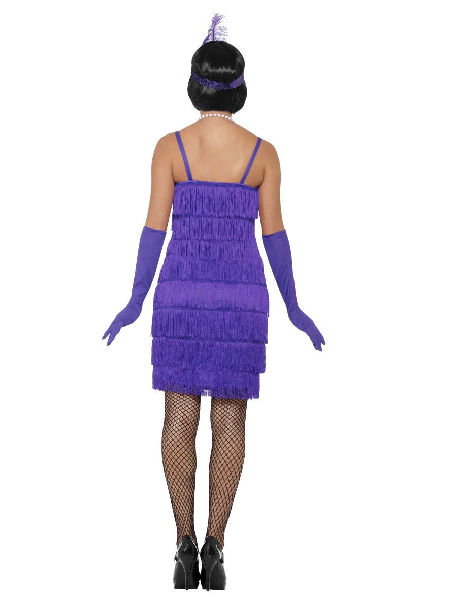 Flapper Costume, Purple, with Short Dress