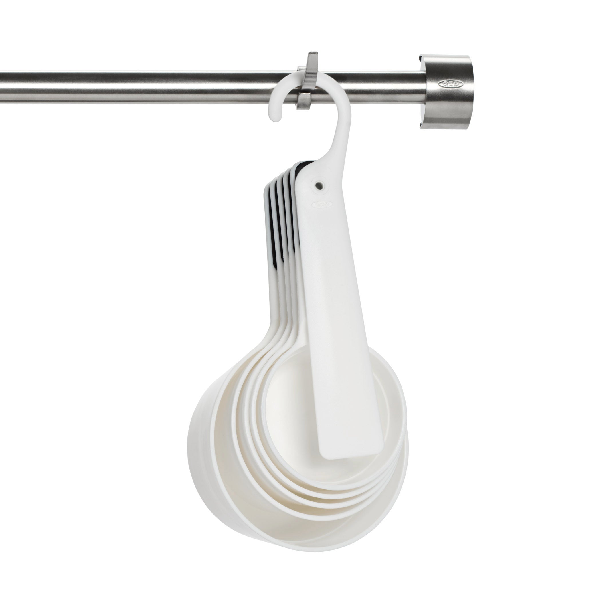 OXO GG 6 PC PLASTIC MEASURING CUPS -SNAPS - WHITE