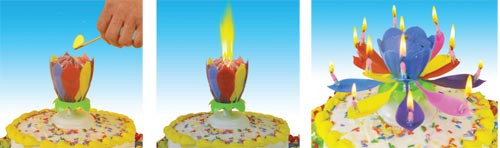 CANDLE-GLITTER COUNTER DISPLAY