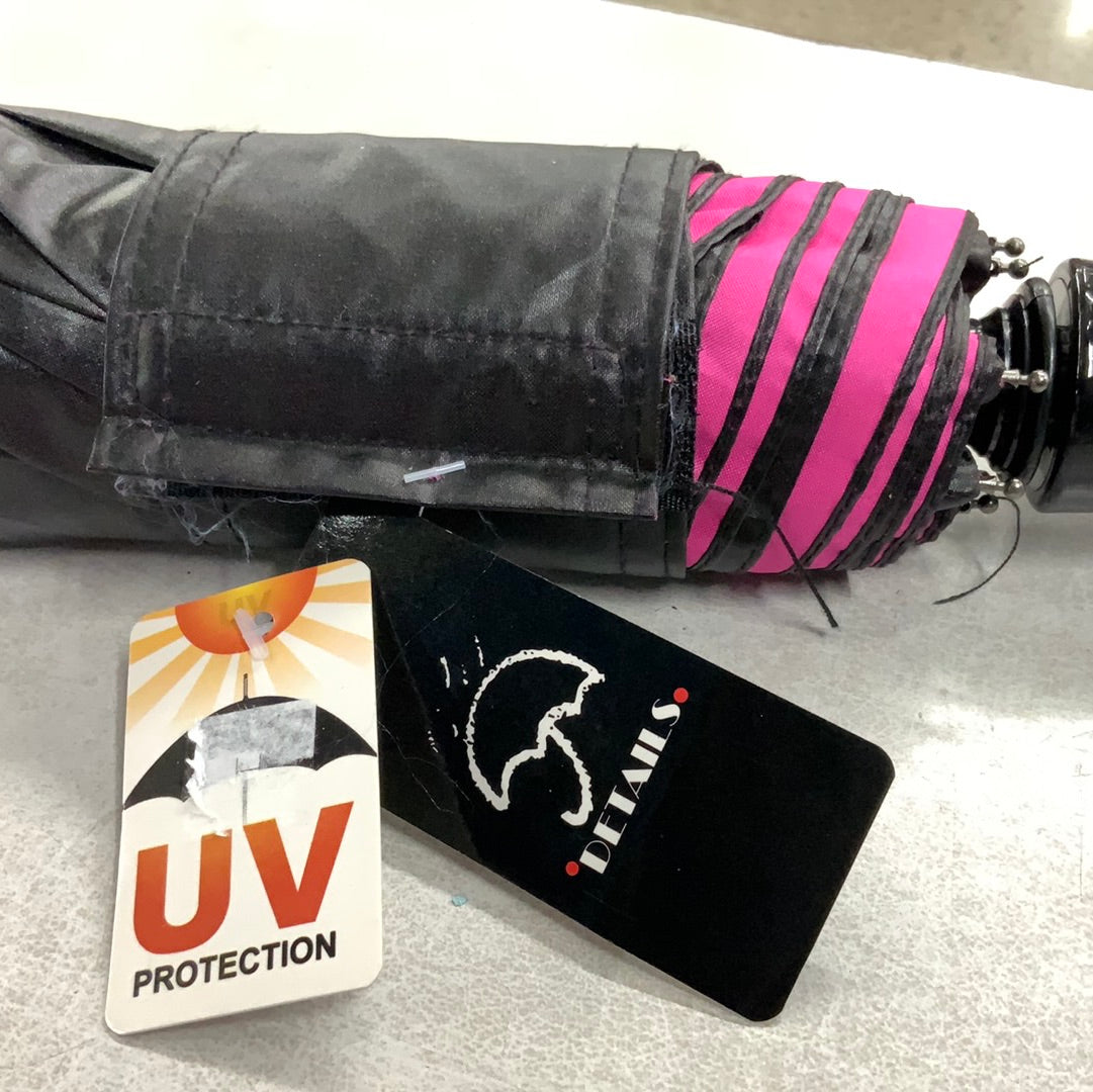 Paragua negro rosado auto. Uv