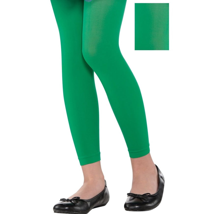 Green Footless Tights Child