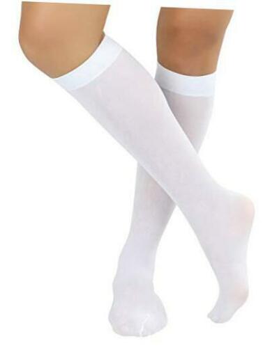 Nylon Knee Hi One Size White