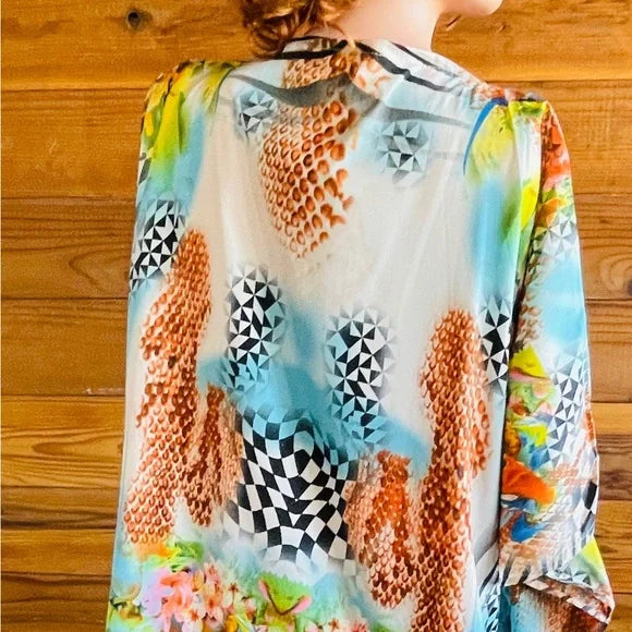 Long kaftan Multi Animal Print