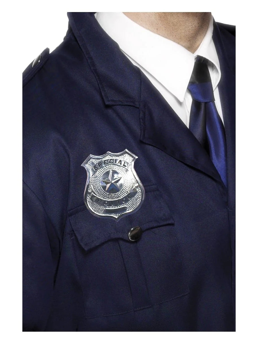 Metal Police Badge Silver