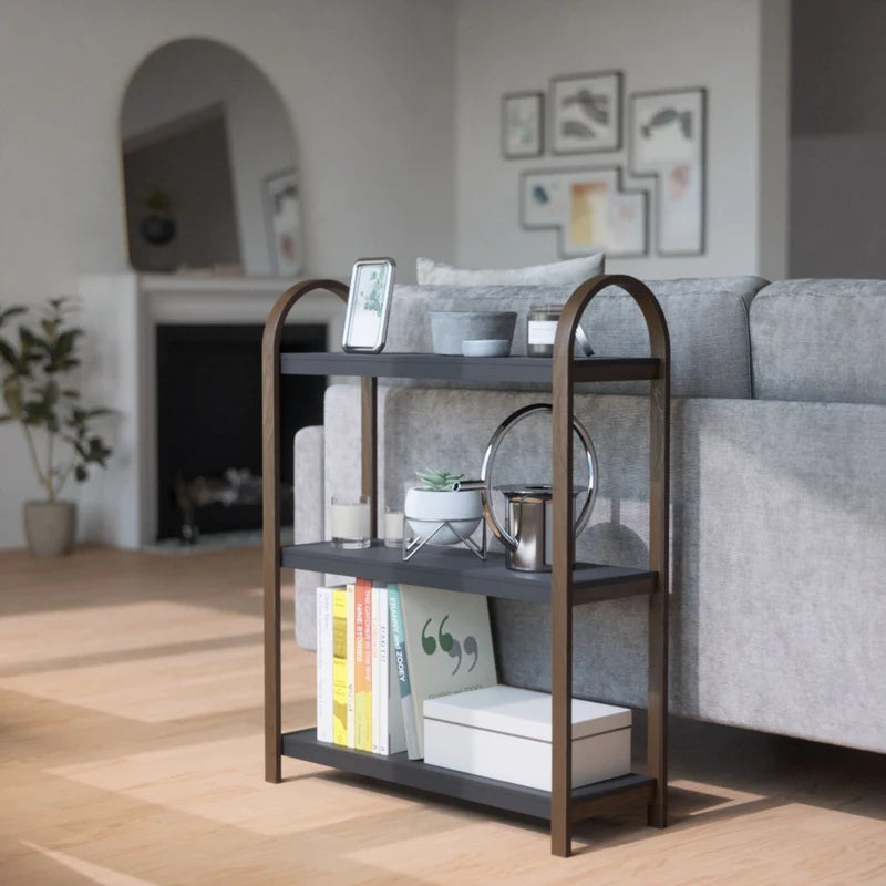 Bellwood Freestand Shelf 3 Tier Black/Walnut