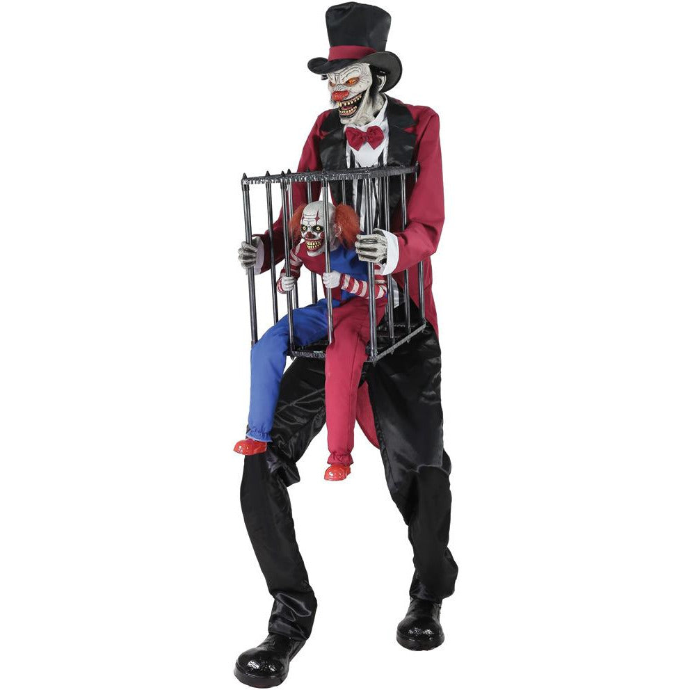 rotten ringmaster with cage clown