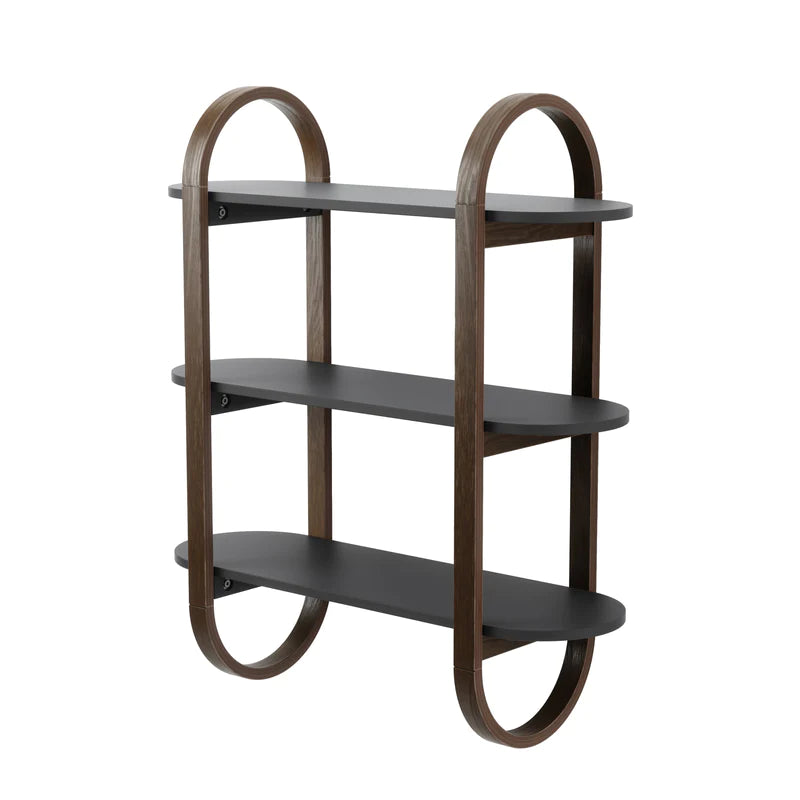 Bellwood Wall Shelf Black/Walnut