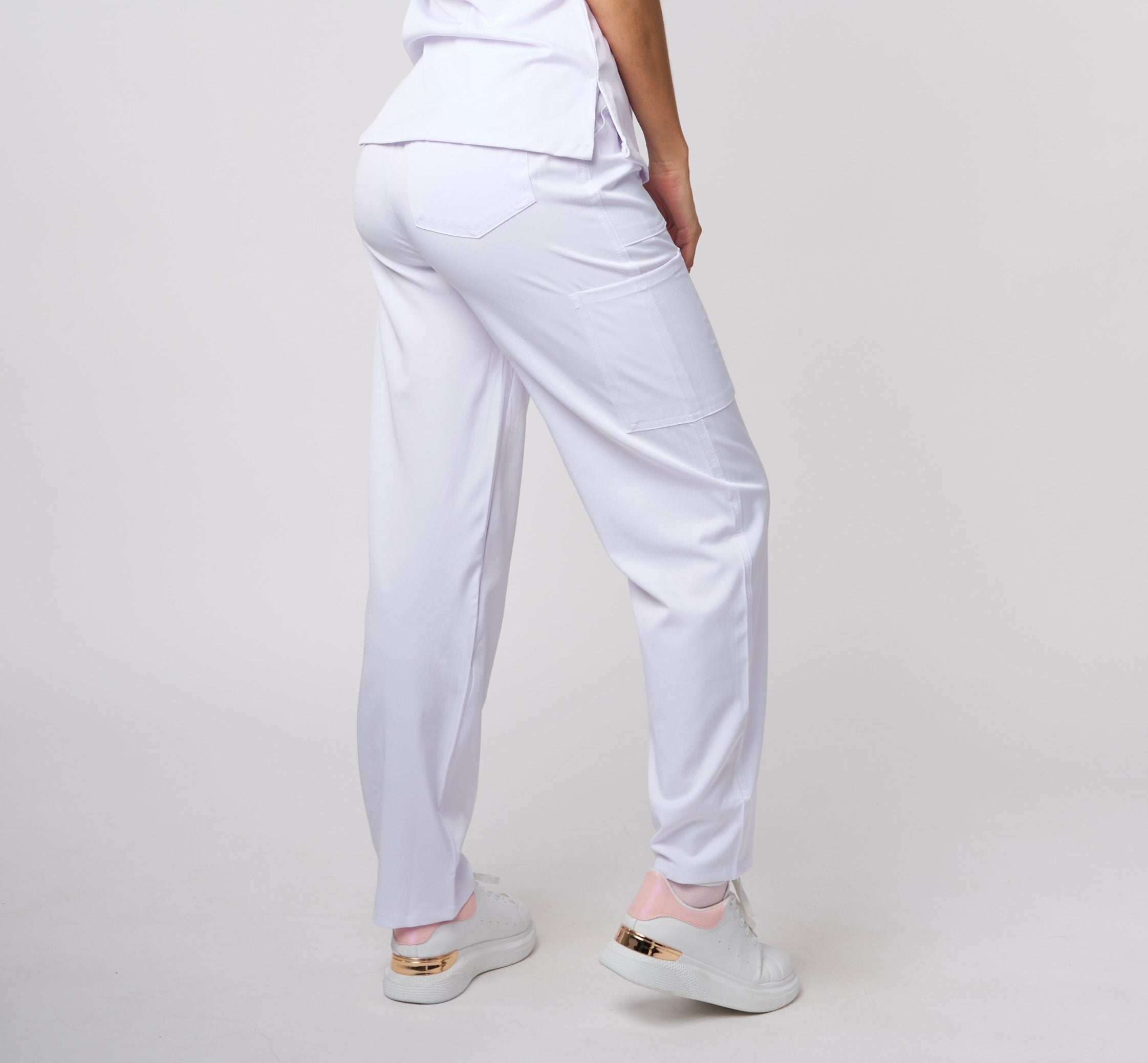 STRETCH MOCK W/D RING WHITE PANT