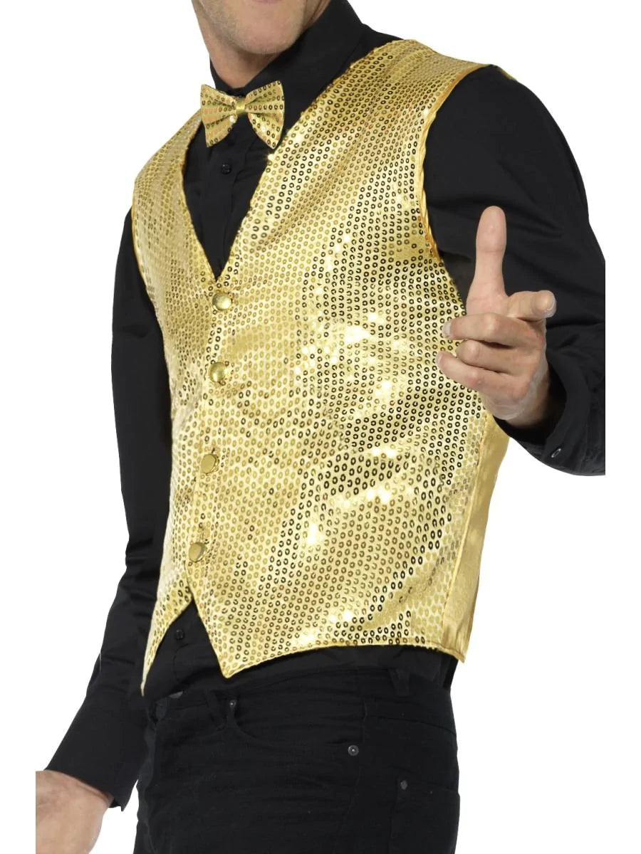 Sequin Waistcoat, Gold