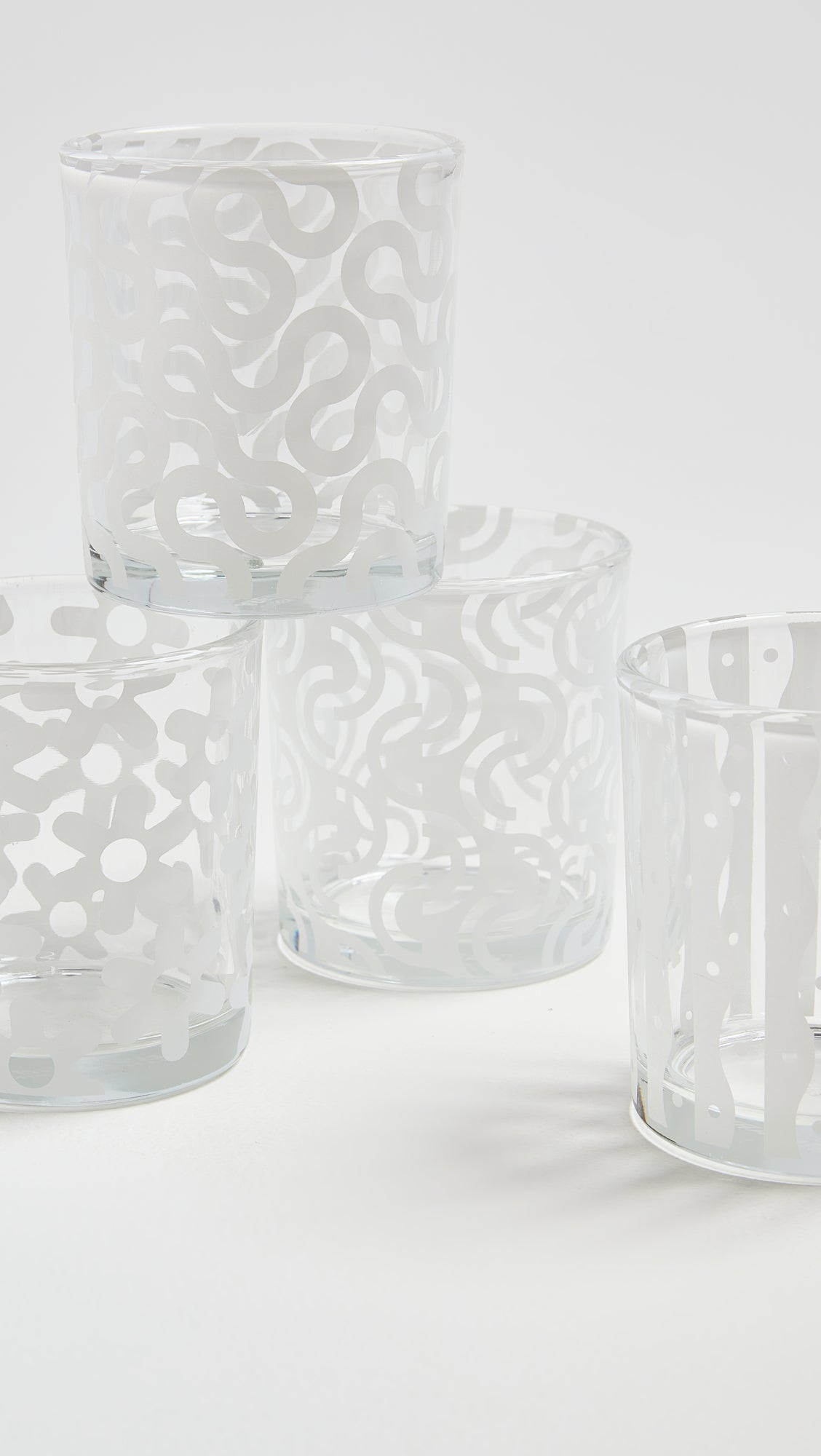Dusen Pattern Glasses (white)