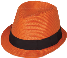 Child White Toyo Fedora W/ Multicolor Butterflies